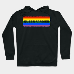 "Queer Farmer" Barnwood Flag Hoodie